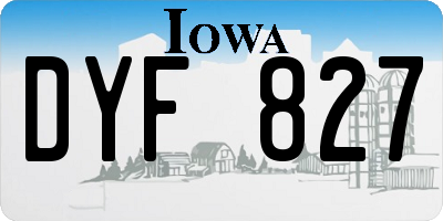 IA license plate DYF827