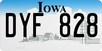 IA license plate DYF828