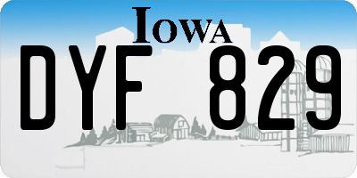 IA license plate DYF829