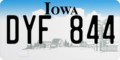 IA license plate DYF844