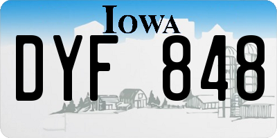 IA license plate DYF848