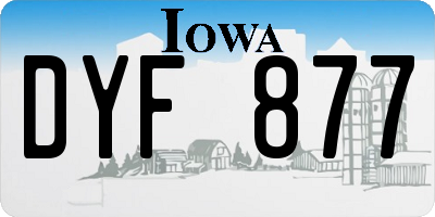 IA license plate DYF877