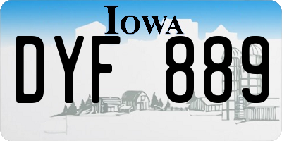 IA license plate DYF889