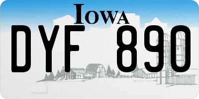 IA license plate DYF890