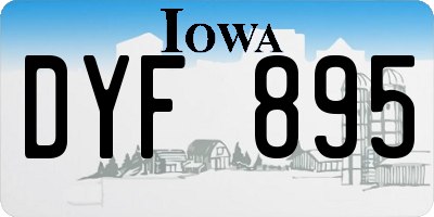 IA license plate DYF895