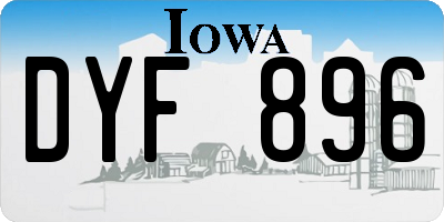 IA license plate DYF896