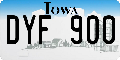 IA license plate DYF900