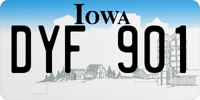 IA license plate DYF901