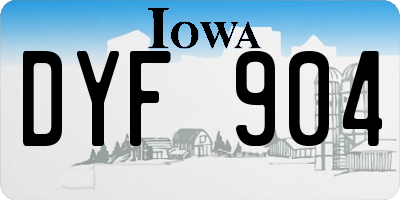 IA license plate DYF904