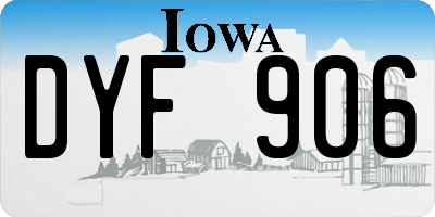 IA license plate DYF906