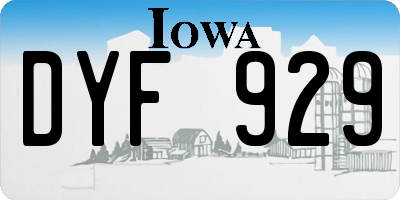 IA license plate DYF929