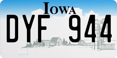 IA license plate DYF944