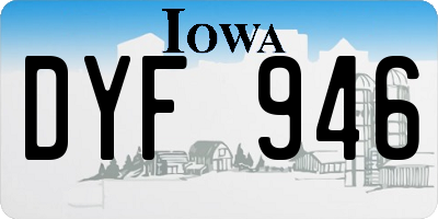 IA license plate DYF946