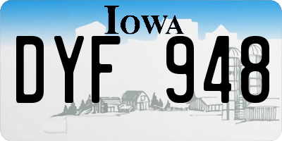 IA license plate DYF948