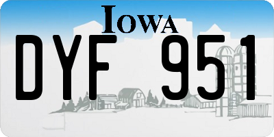 IA license plate DYF951