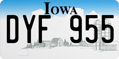 IA license plate DYF955