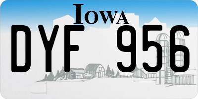 IA license plate DYF956