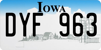 IA license plate DYF963