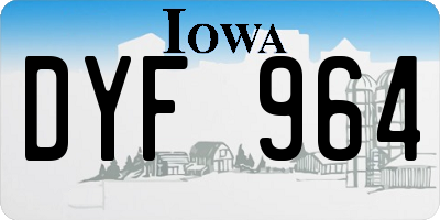IA license plate DYF964