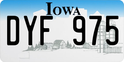 IA license plate DYF975