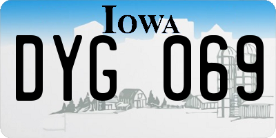 IA license plate DYG069