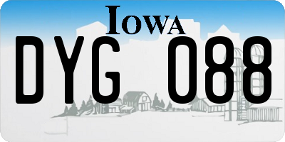IA license plate DYG088