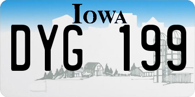 IA license plate DYG199