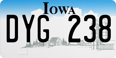 IA license plate DYG238