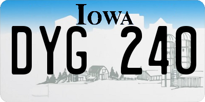 IA license plate DYG240