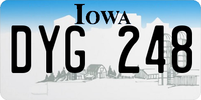 IA license plate DYG248