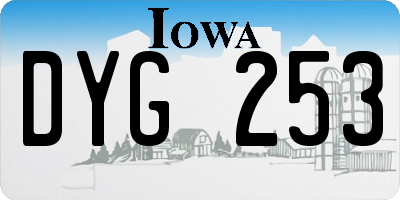 IA license plate DYG253