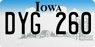IA license plate DYG260