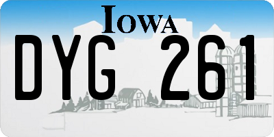 IA license plate DYG261
