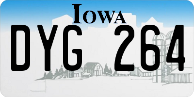 IA license plate DYG264