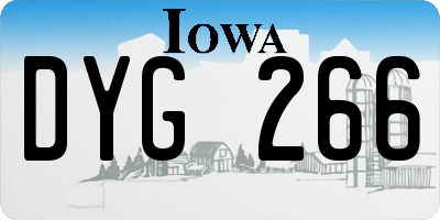 IA license plate DYG266