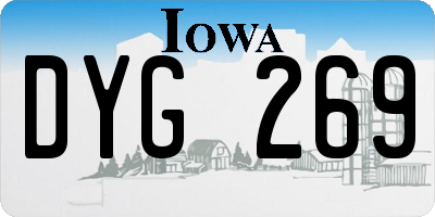 IA license plate DYG269