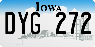 IA license plate DYG272