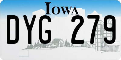 IA license plate DYG279