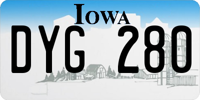 IA license plate DYG280