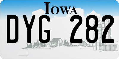 IA license plate DYG282