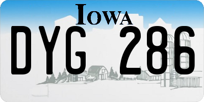 IA license plate DYG286