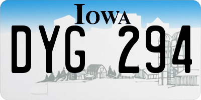 IA license plate DYG294