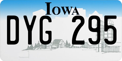 IA license plate DYG295