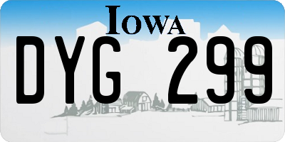 IA license plate DYG299
