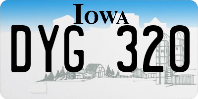 IA license plate DYG320