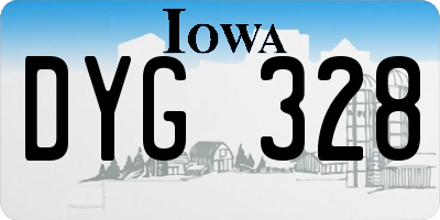 IA license plate DYG328