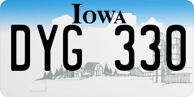IA license plate DYG330