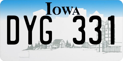 IA license plate DYG331