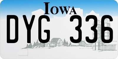 IA license plate DYG336