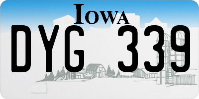 IA license plate DYG339